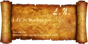 Léh Norberta névjegykártya